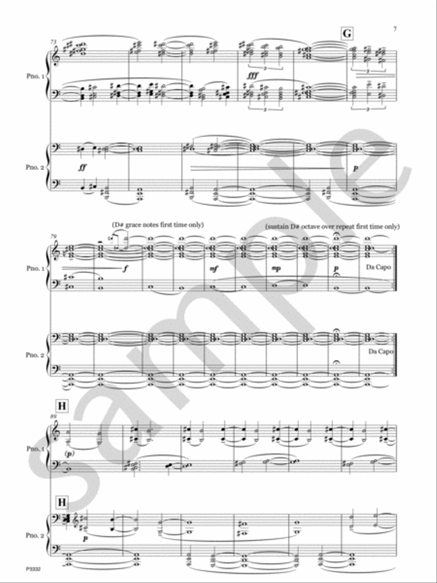 Handwork Piano Duet scores gallery preview page 7
