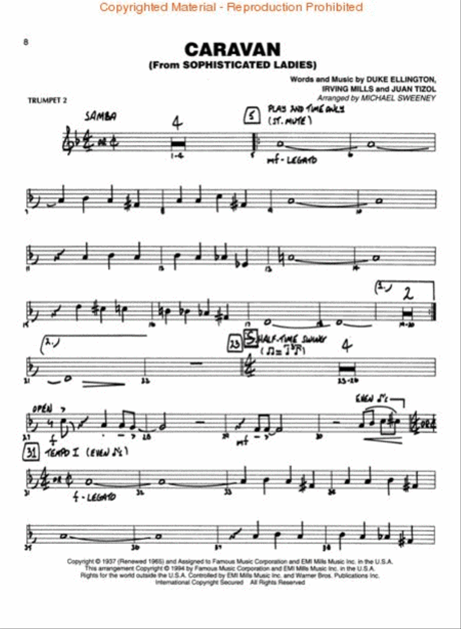 Easy Jazz Favorites – Trumpet 2 Jazz Ensemble scores gallery preview page 4