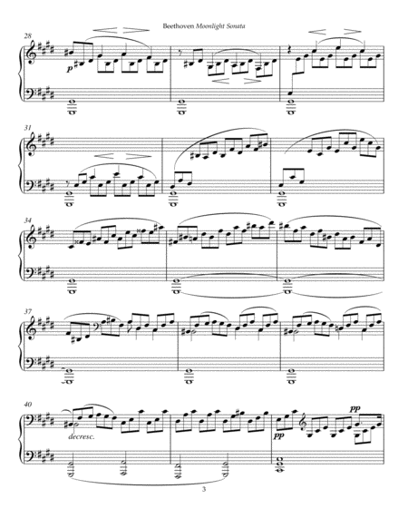 Moonlight Sonata, First Movement, Op. 27, No. 2