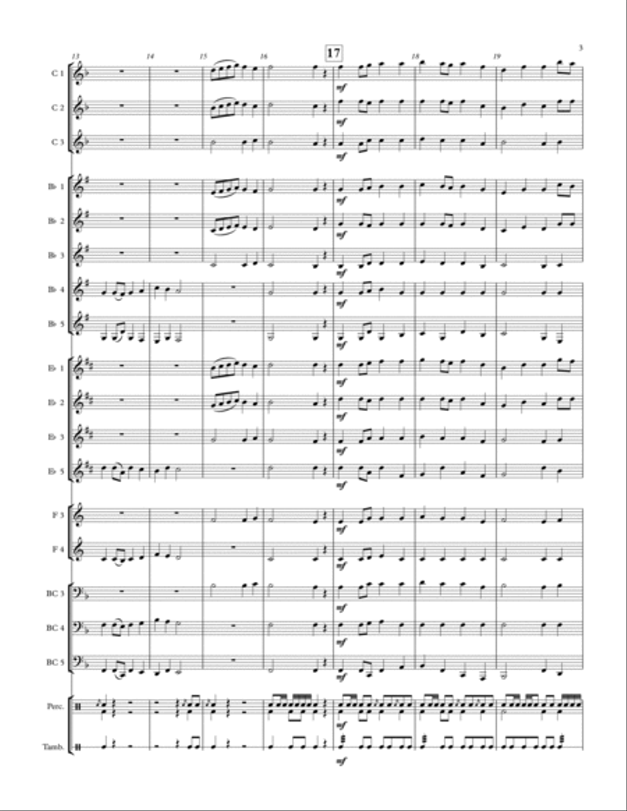 Regal Rondo - for adaptable quintet Concert Band scores gallery preview page 3