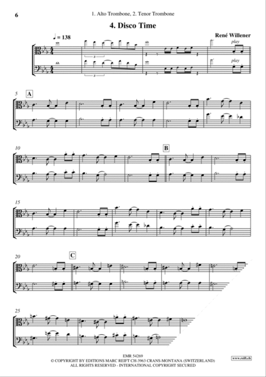 Happy Birthday Trombone scores gallery preview page 6