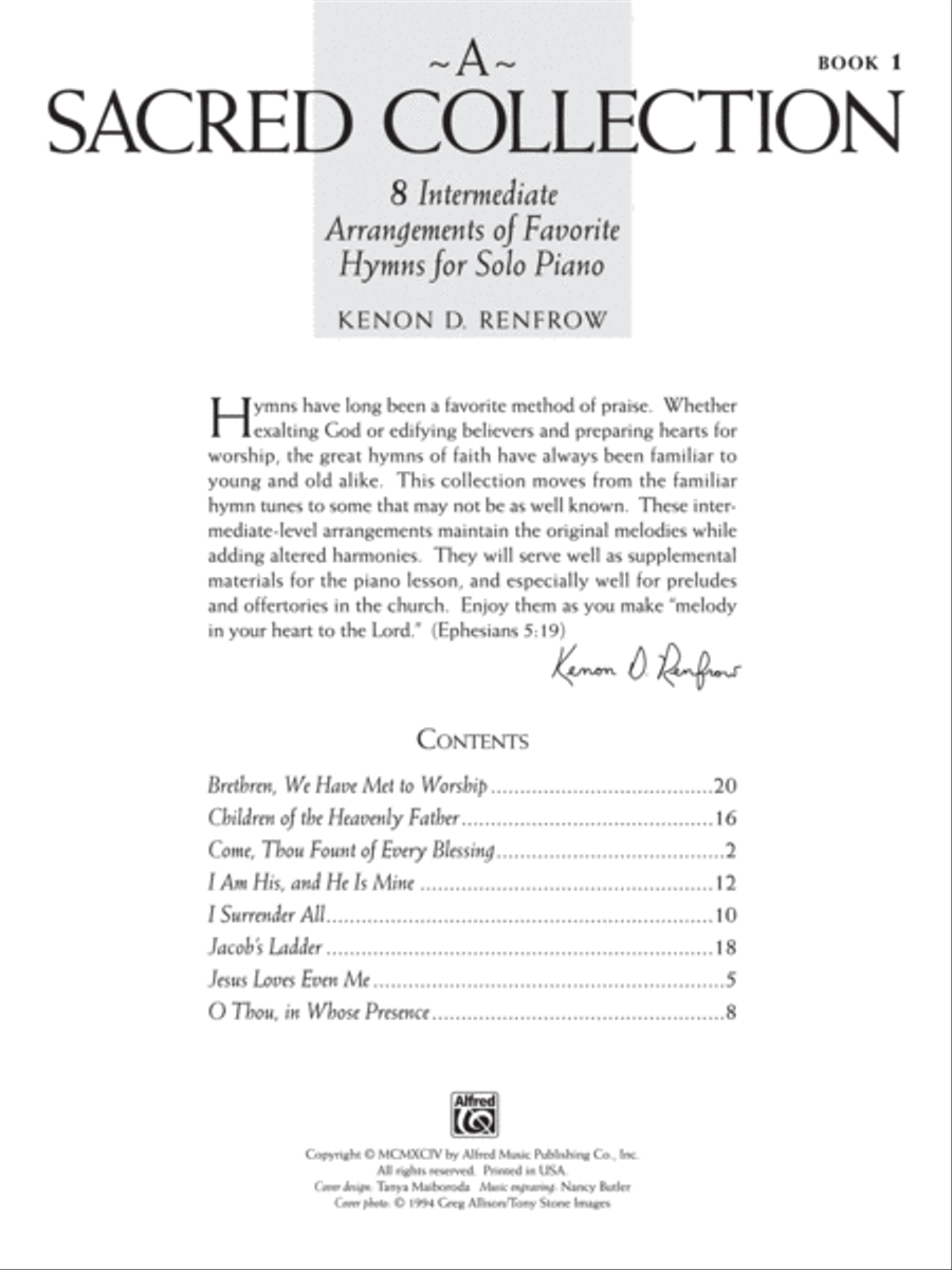 A Sacred Collection, Book 1 Piano Solo scores gallery preview page 5
