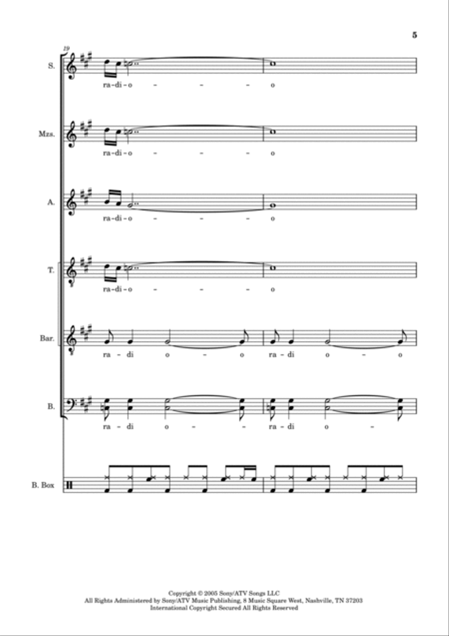 Radio/video 4-Part scores gallery preview page 5