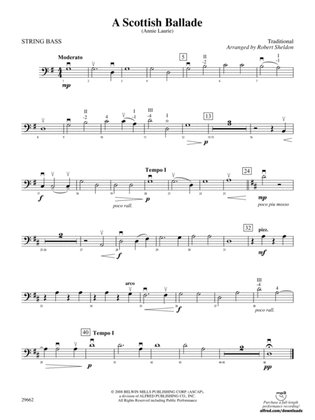 A Scottish Ballade (Annie Laurie): String Bass