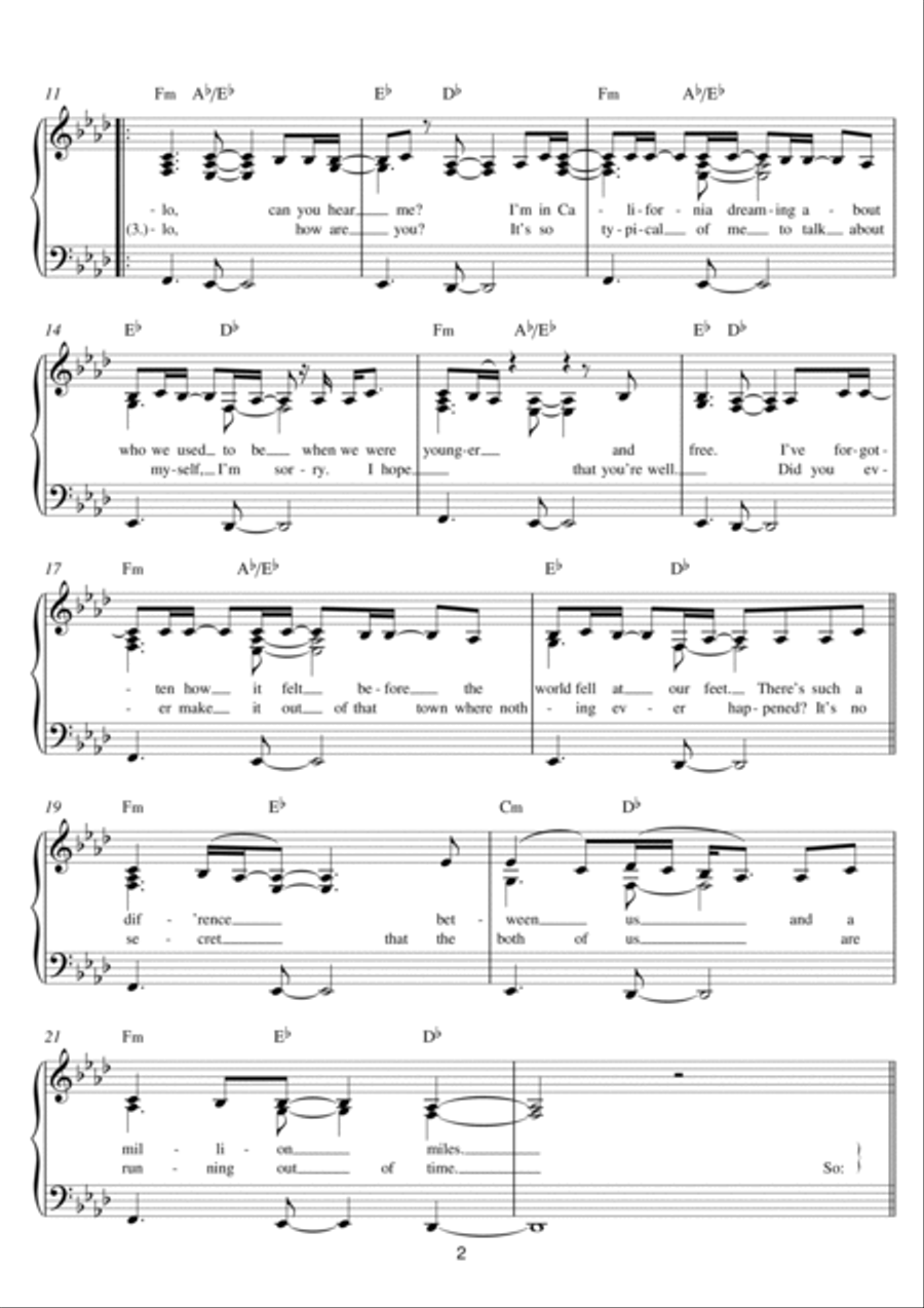 Hello Hello Easy Piano scores gallery preview page 2
