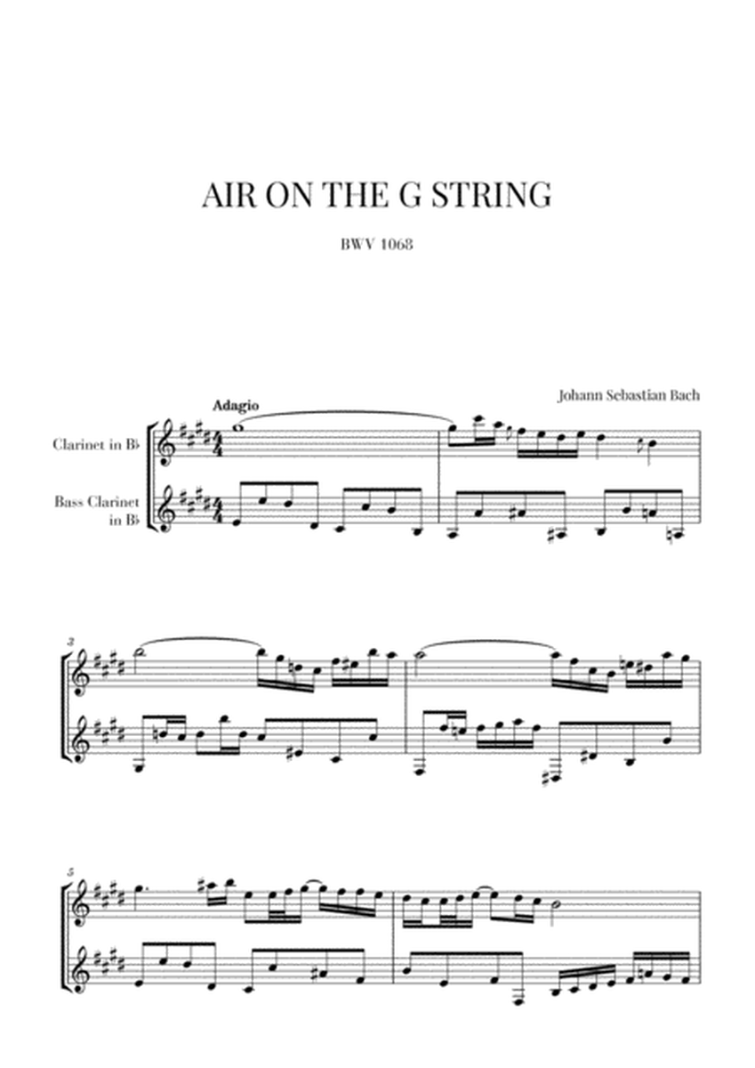Bach: Air on the G String for Clarinet and Bass Clarinet (Woodwind Duo) image number null