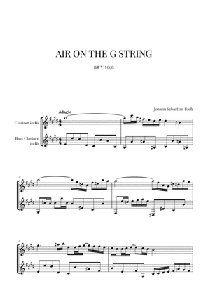 Bach: Air on the G String for Clarinet and Bass Clarinet (Woodwind Duo)