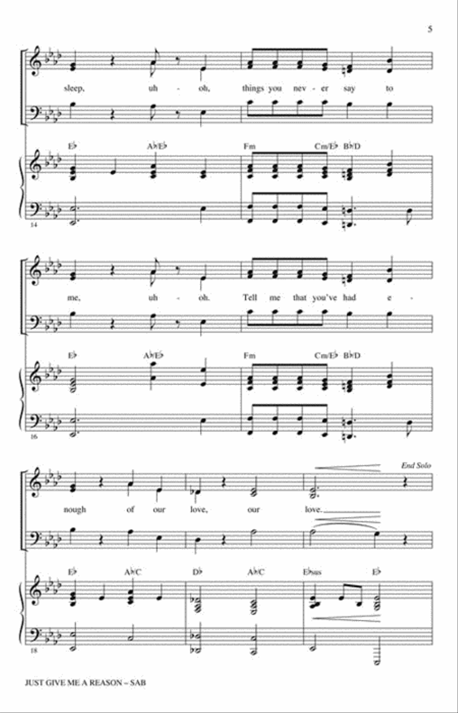 Just Give Me a Reason 3-Part scores gallery preview page 2