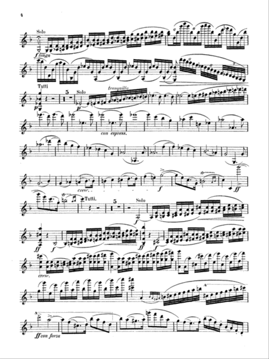 Strauss: Violin Concerto, Op. 8 Violin Solo scores gallery preview page 4