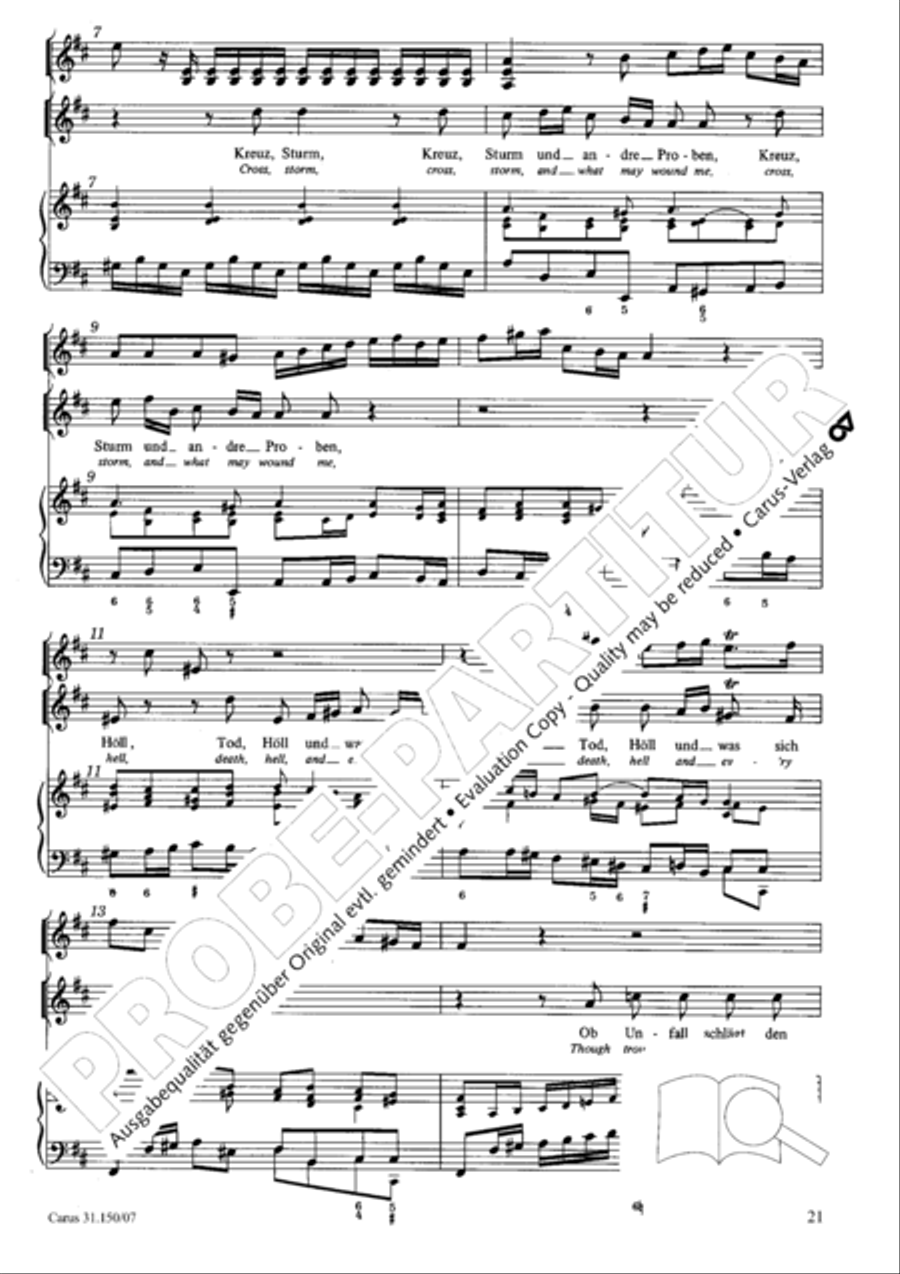 O my Lord, I long for thee (Nach dir, Herr, verlanget mich) 4-Part scores gallery preview page 22