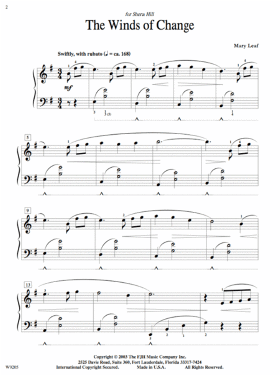 The Winds of Change The Winds of Change Piano Solo scores gallery preview page 2