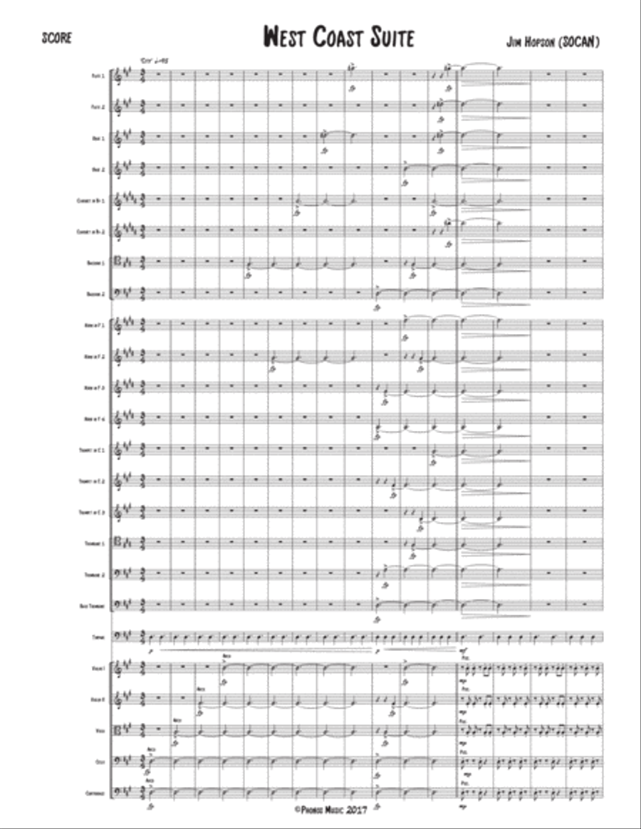 West Coast Suite Full Orchestra scores gallery preview page 3