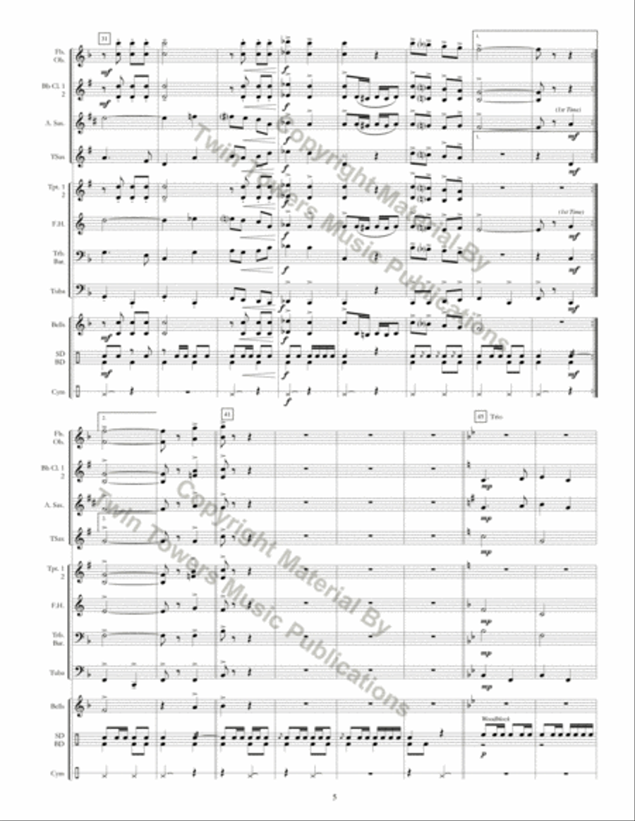Victory Parade Concert Band scores gallery preview page 6