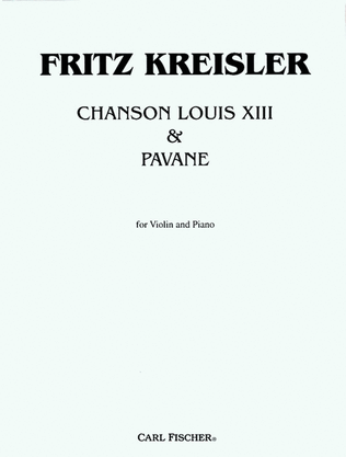 Book cover for Chanson Louis XIII & Pavane