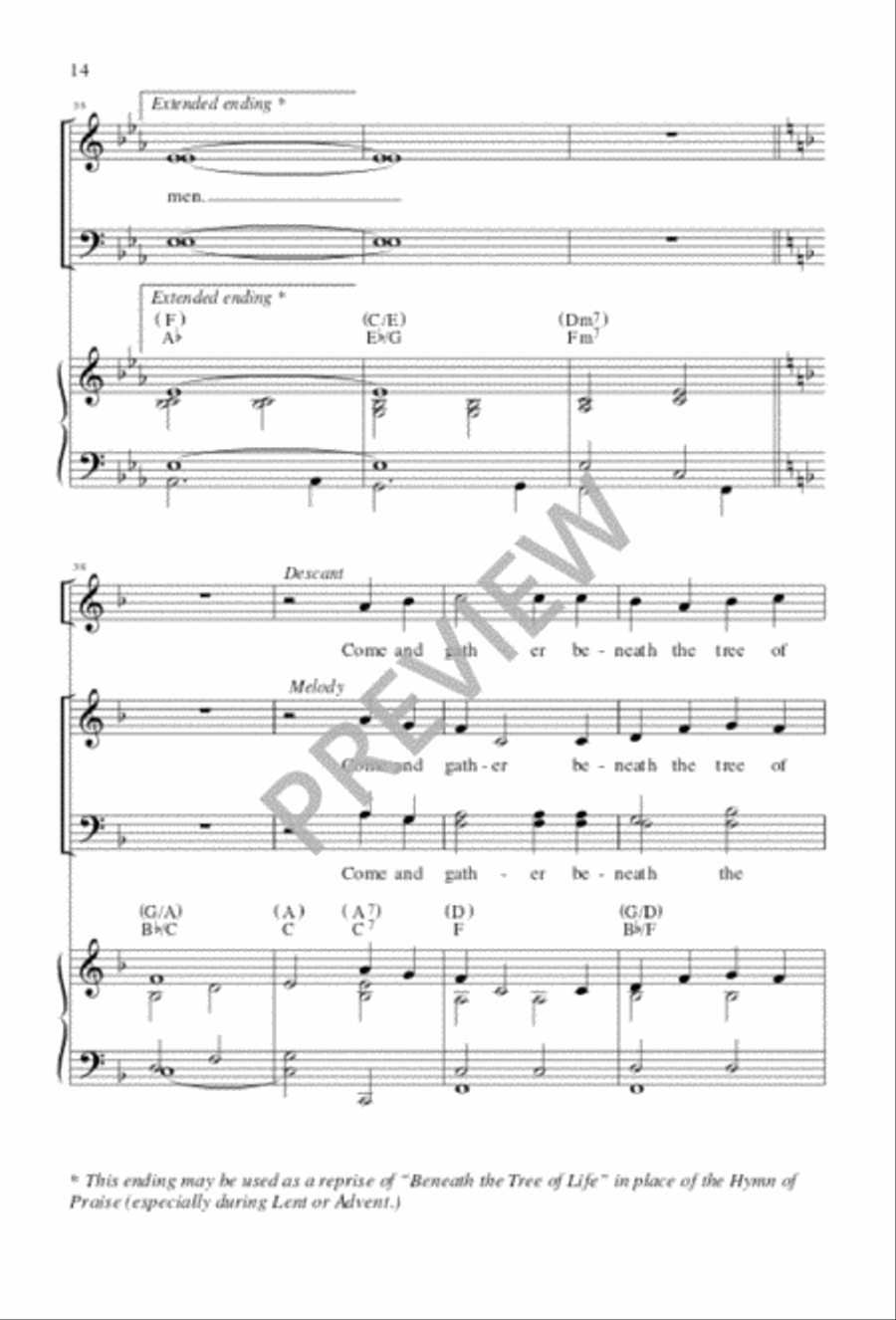 Tree of Life Setting, Holy Communion - Choral edition 4-Part scores gallery preview page 16