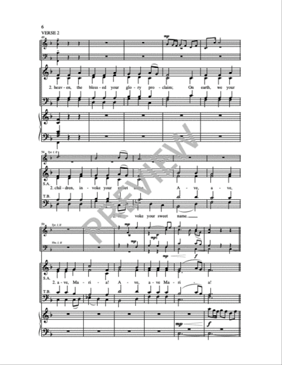 Immaculate Mary 4-Part scores gallery preview page 8