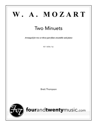 Two Minuets, for two or three flutes and piano