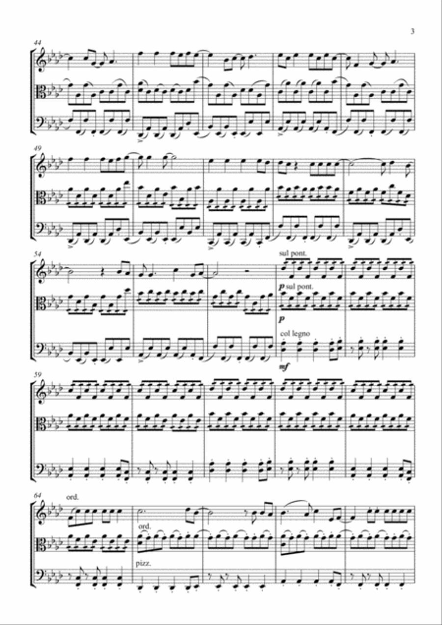 Viva La Vida String Trio scores gallery preview page 3
