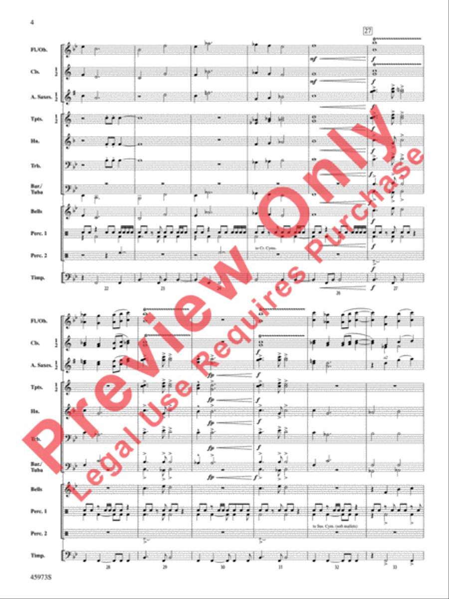 Rise of the Avatar Concert Band scores gallery preview page 5