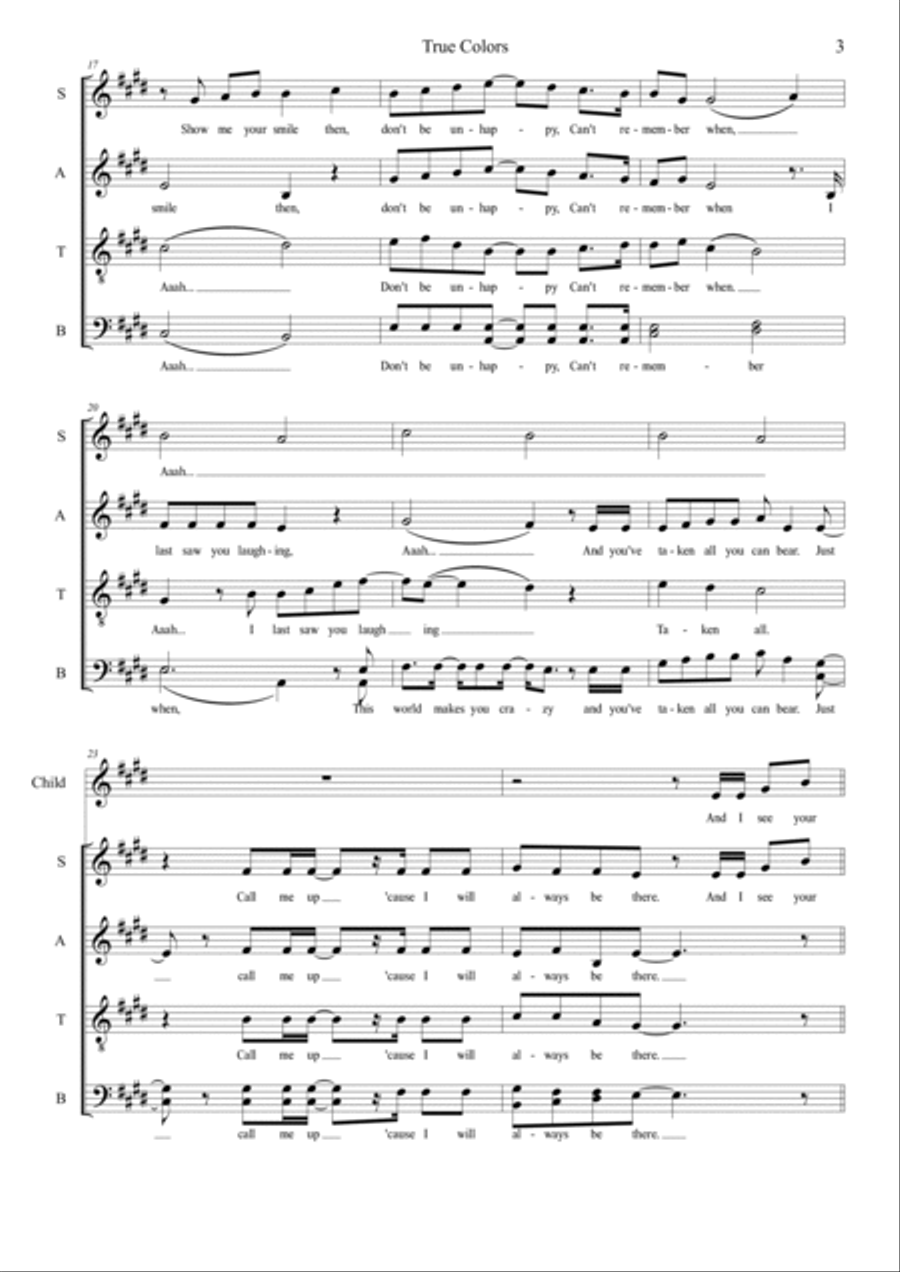 True Colors True Colors 4-Part scores gallery preview page 3
