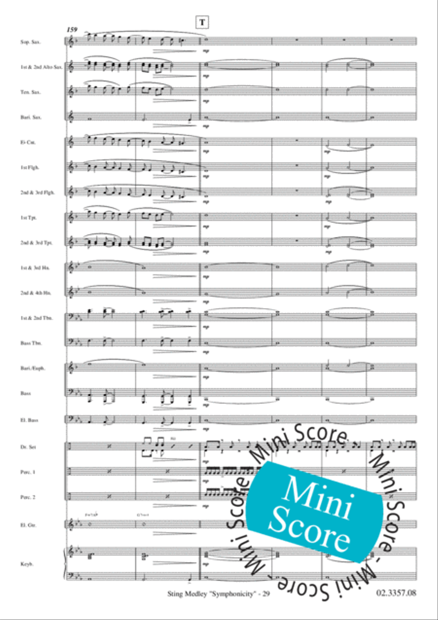 Sting Medley Sting Medley Fanfare Band scores gallery preview page 33