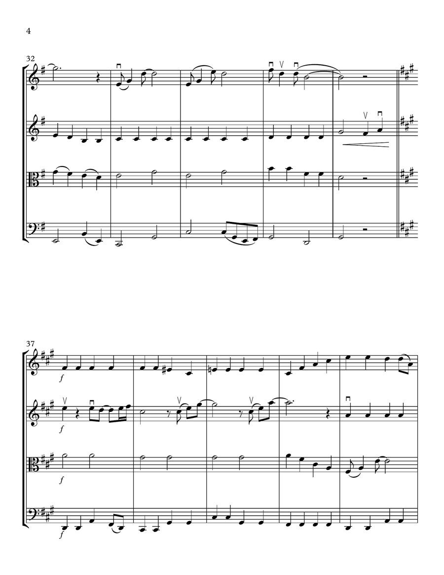 (they Long To Be) Close To You String Quartet scores gallery preview page 4