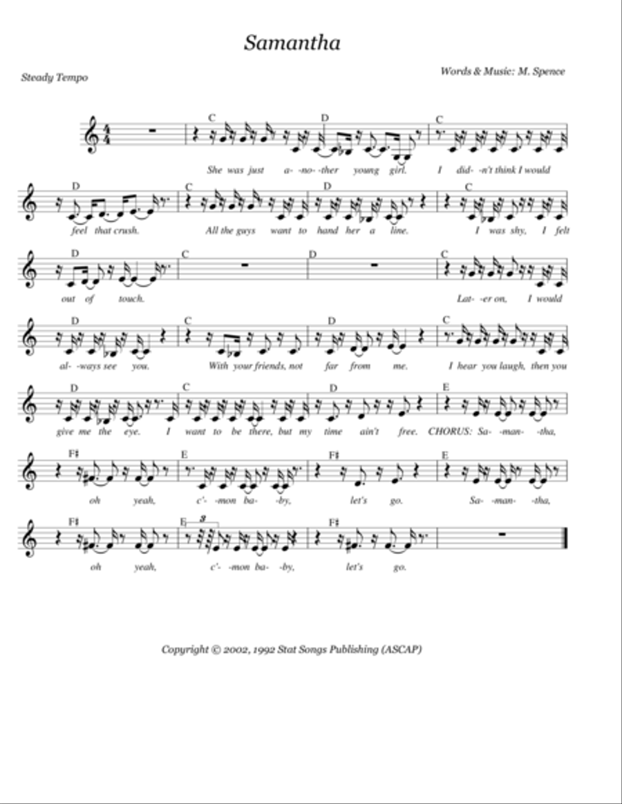 SAMANTHA Voice Solo scores gallery preview page 1