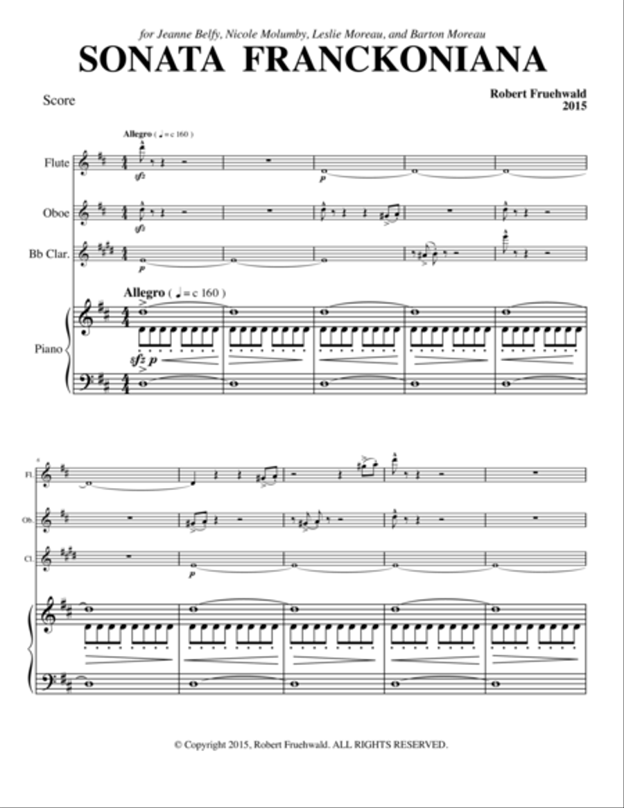 Sonata Franckoniana Small Ensemble scores gallery preview page 3
