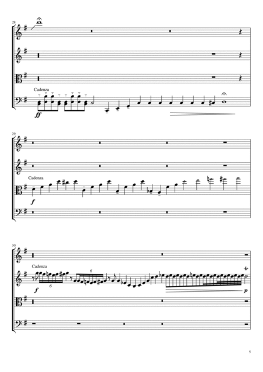 Happy Birthday (String Quartet) String Quartet scores gallery preview page 5