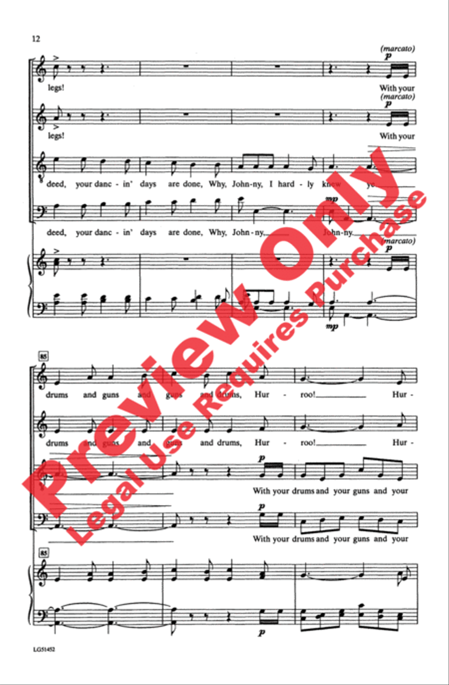Johnny, I Hardly Knew Ye Johnny, I Hardly Knew Ye 4-Part scores gallery preview page 11