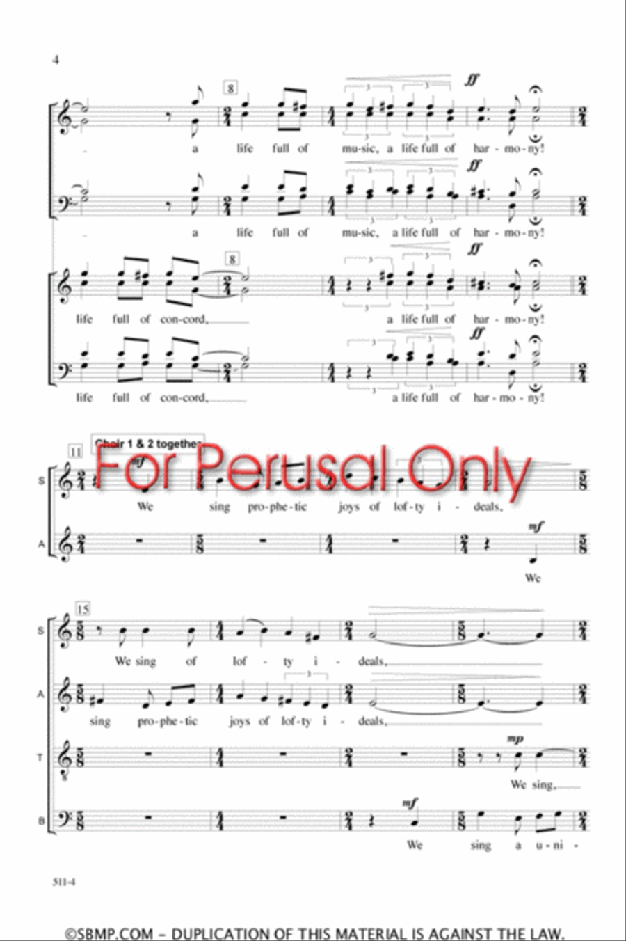 Listen to a Jubilant Song - SATB Octavo 4-Part scores gallery preview page 3