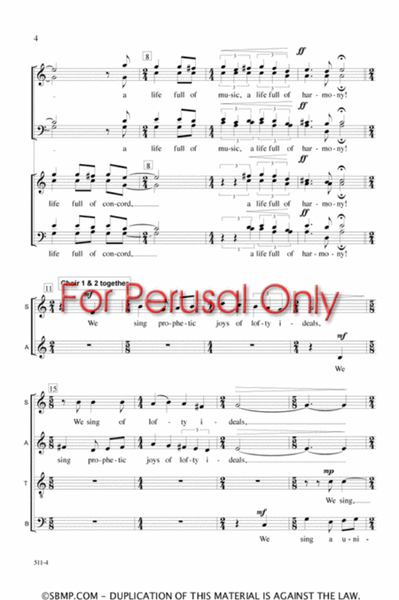 Listen to a Jubilant Song - SATB Octavo image number null
