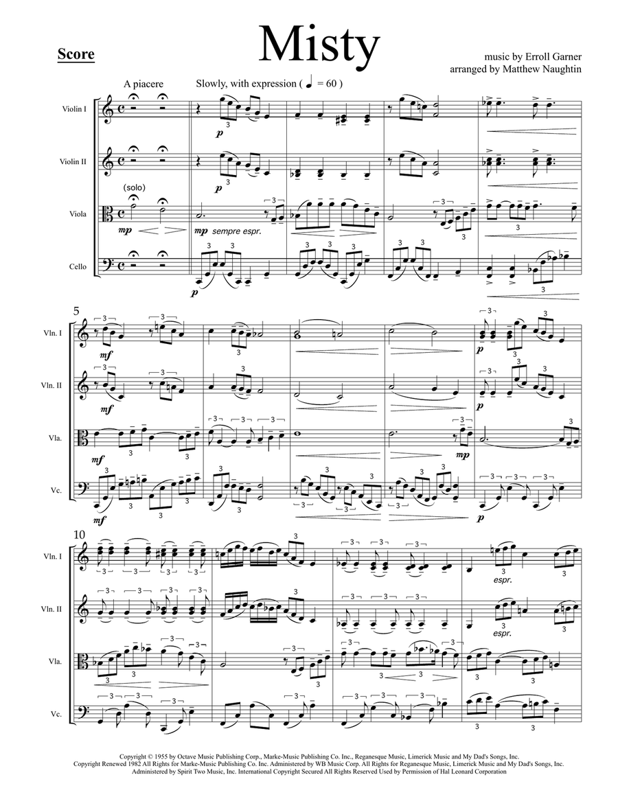Misty String Quartet scores gallery preview page 2