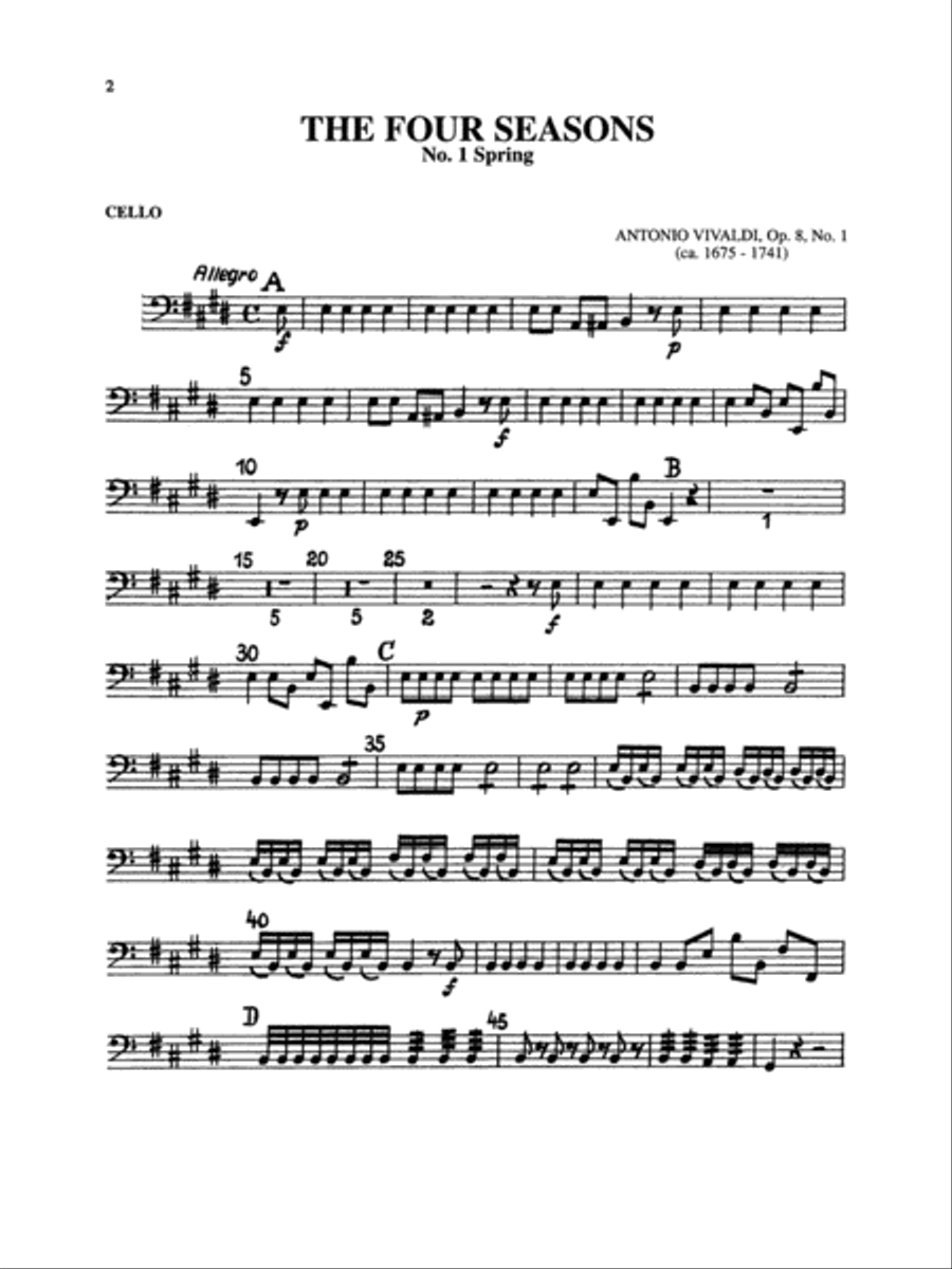 Orchestral Repertoire Complete Parts for Cello from the Classic Masterpieces, Volume 1 Set of Parts scores gallery preview page 3