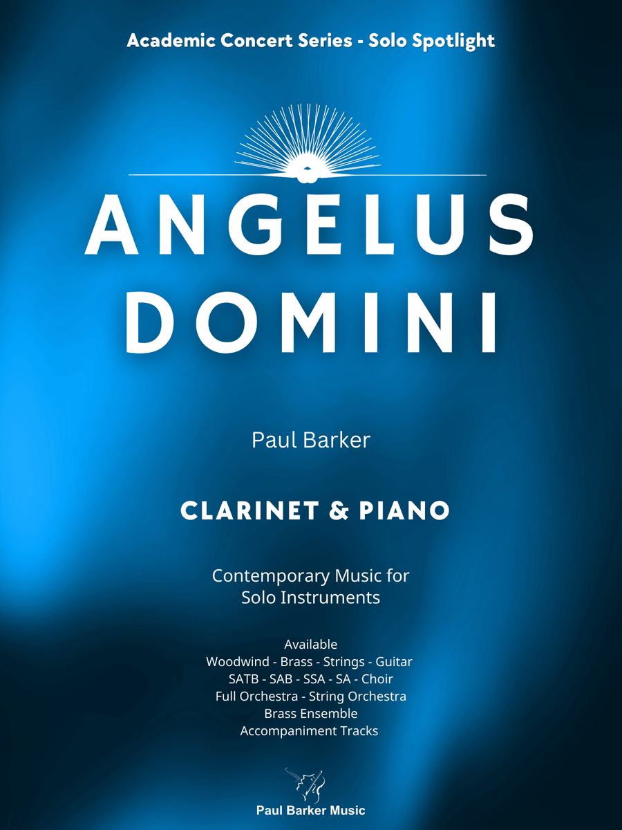 Angelus Domini (Clarinet & Piano) Chamber Music scores gallery preview page 1