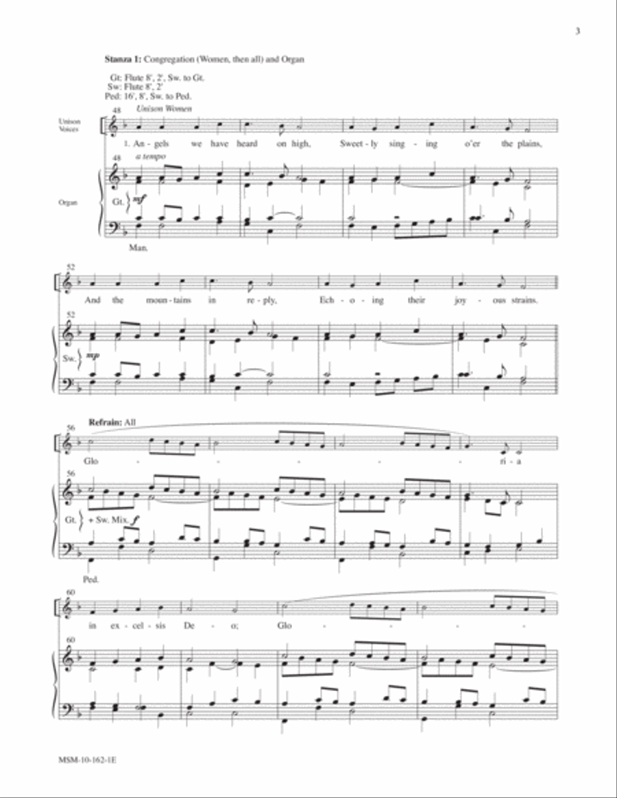 Angels We Have Heard on High Choir scores gallery preview page 3