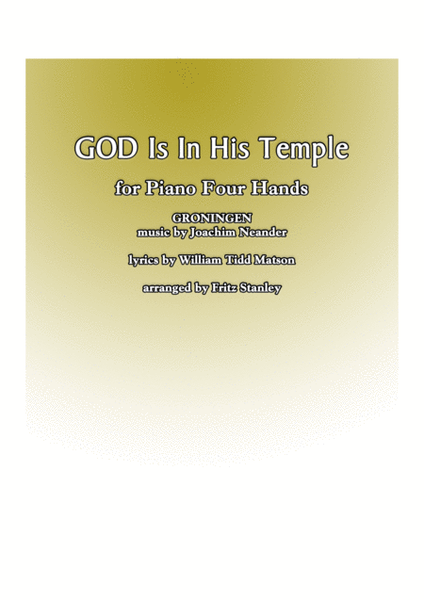 GOD Is In His Temple - Piano Four Hands image number null