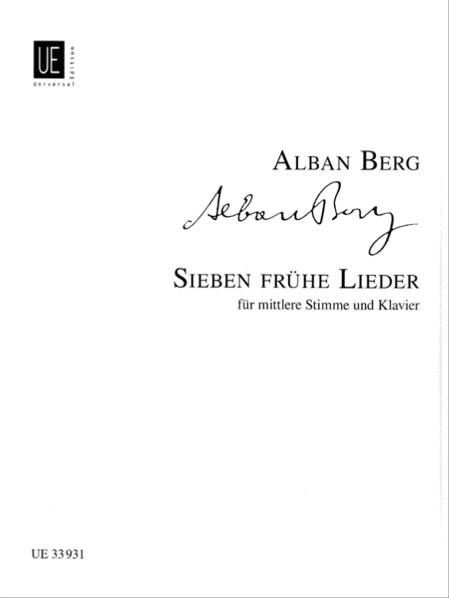 Sieben Frühe Lieder Chamber Music scores gallery preview page 1
