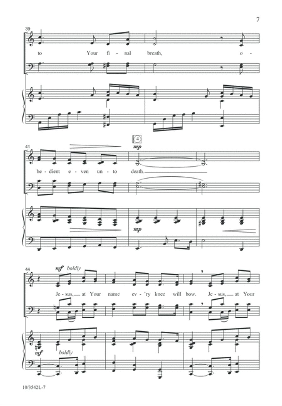 Jesus, at Your Name 4-Part scores gallery preview page 7