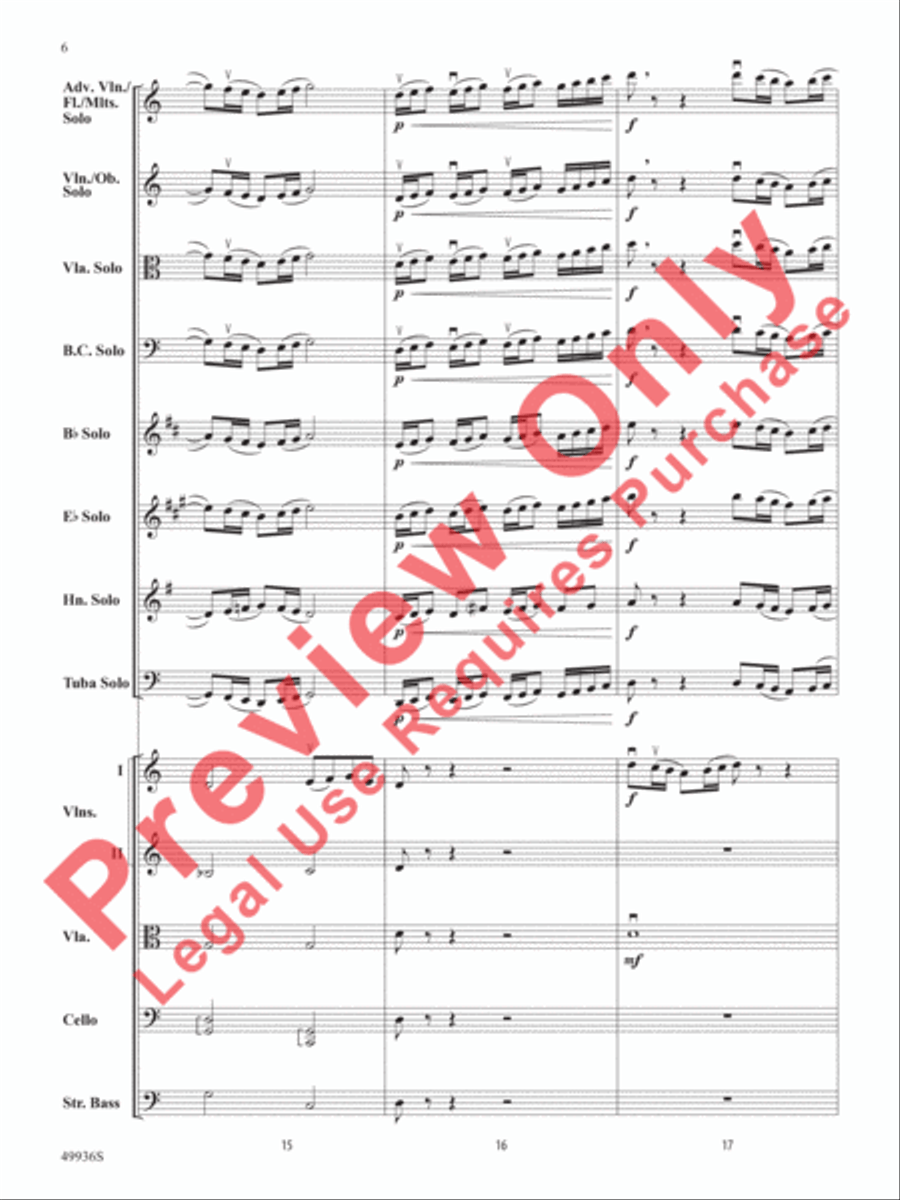 A Chameleon Concerto String Orchestra scores gallery preview page 7