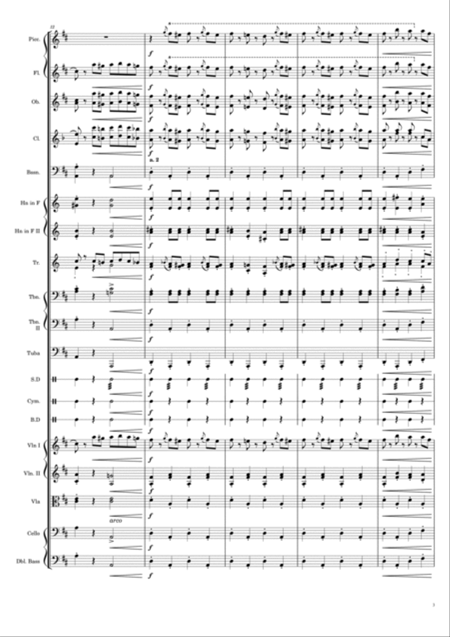 Radetzky March Opus 228 Chamber Orchestra scores gallery preview page 3