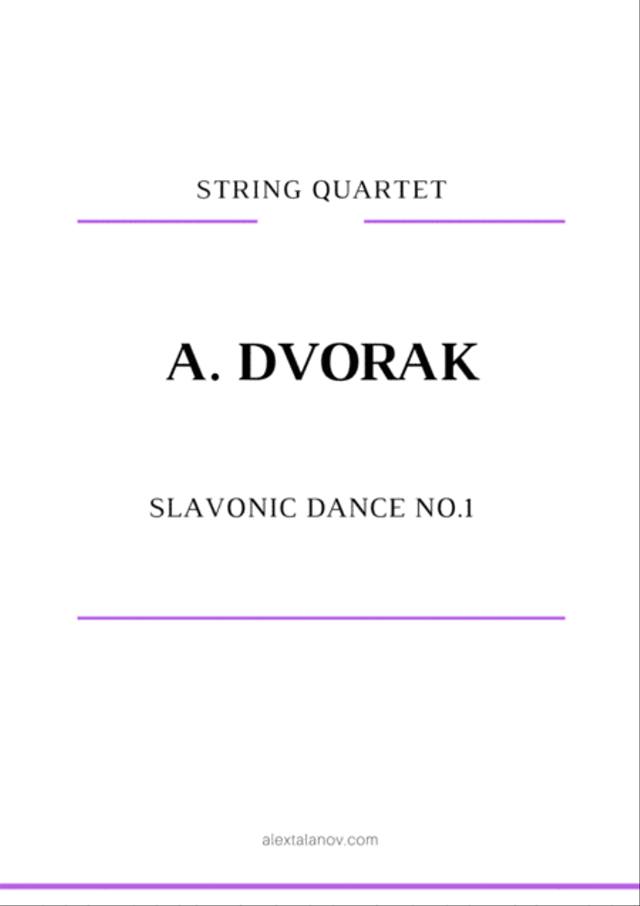 Slavonic Dance No.1 String Quartet scores gallery preview page 1