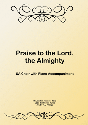 Book cover for Praise to the Lord, the Almighty - SA Choir with Piano Accompaniment