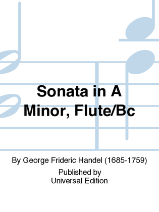 Book cover for Sonata In A Minor, Flute/Bc