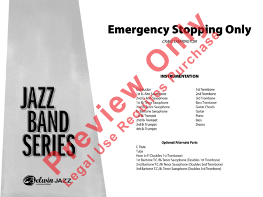 Emergency Stopping Only Emergency Stopping Only Jazz Ensemble scores gallery preview page 2