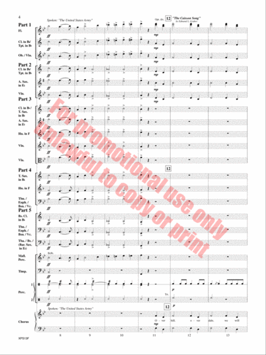 Armed Forces The Pride of America! Concert Band scores gallery preview page 5