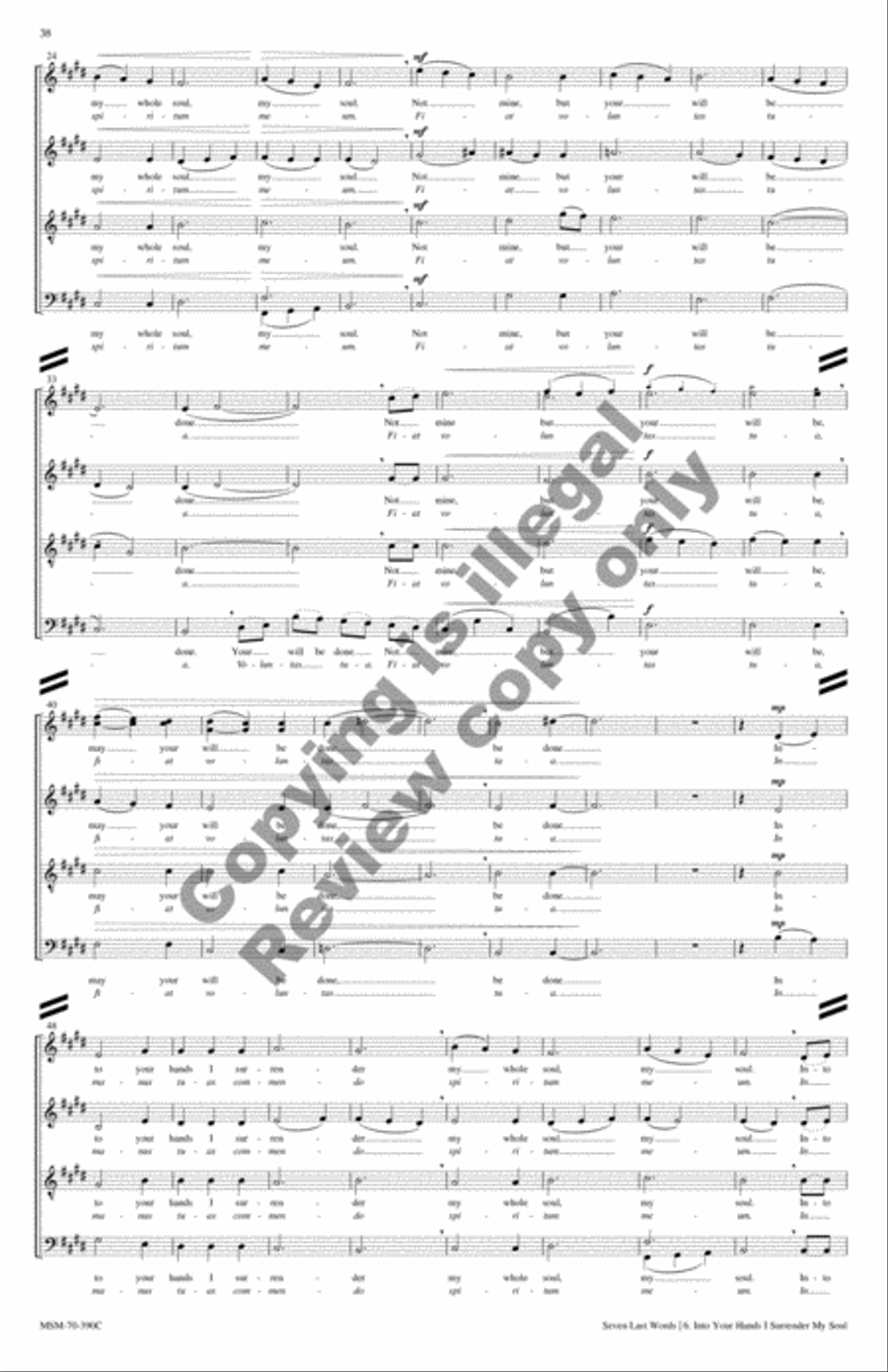 Seven Last Words (Chamber Ensemble Score) Choir scores gallery preview page 42