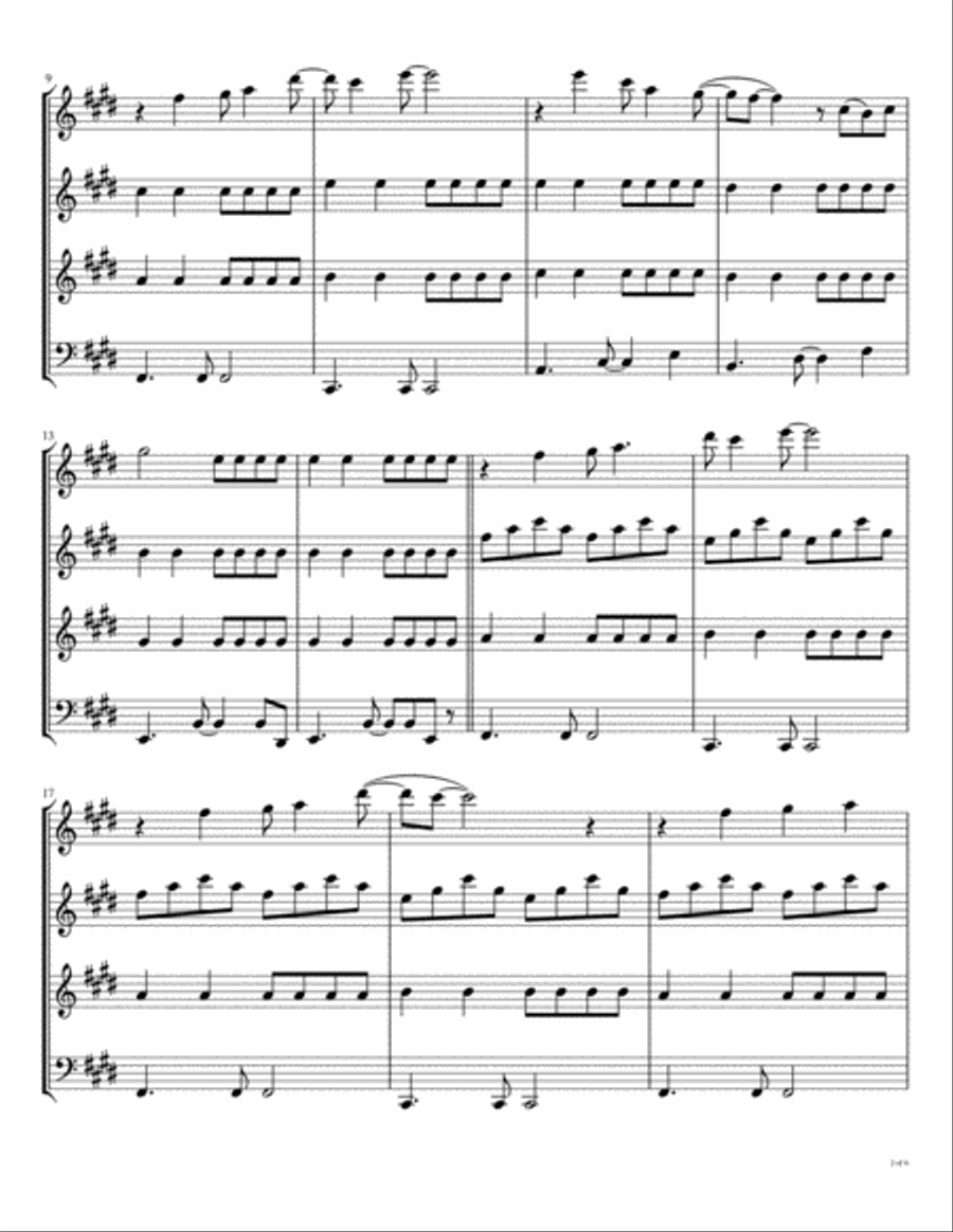 And I Love Her And I Love Her Woodwind Quartet scores gallery preview page 3