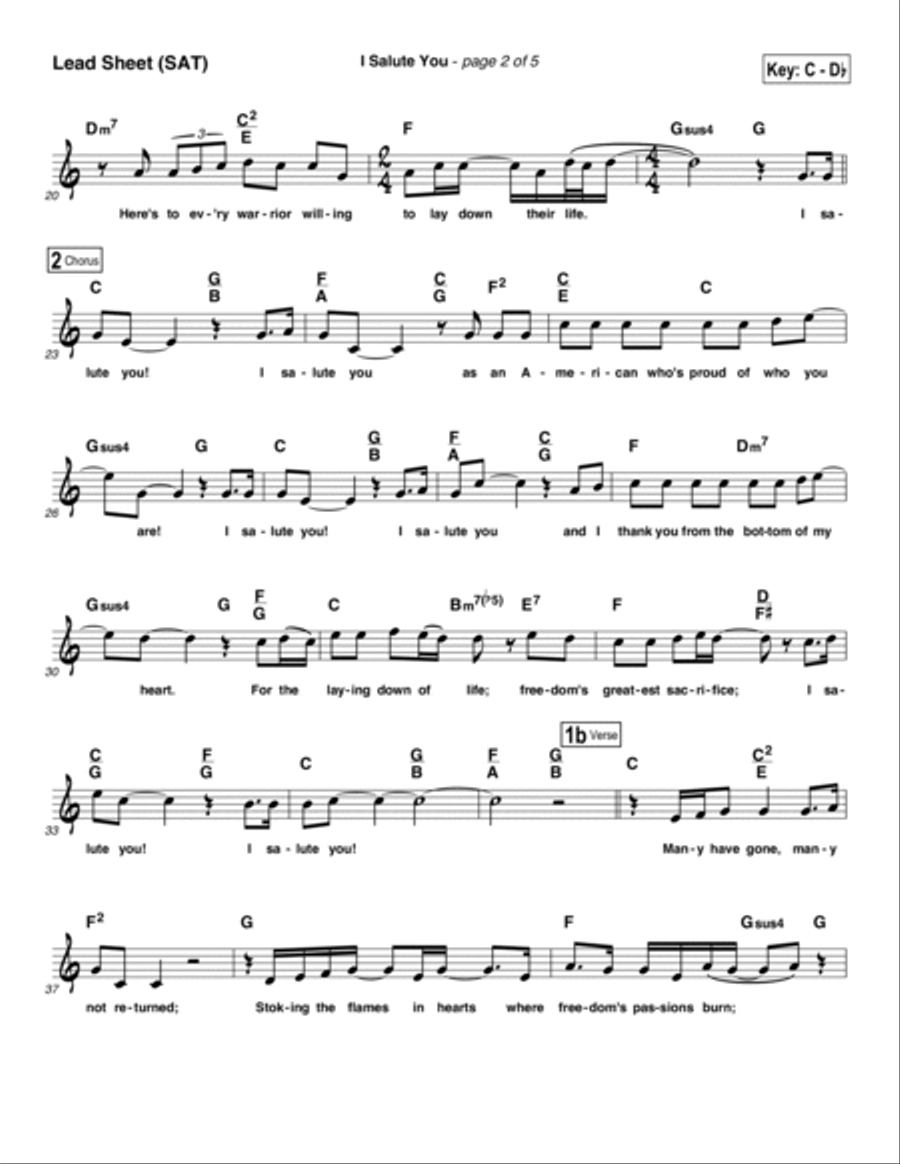 I Salute You I Salute You Piano scores gallery preview page 2