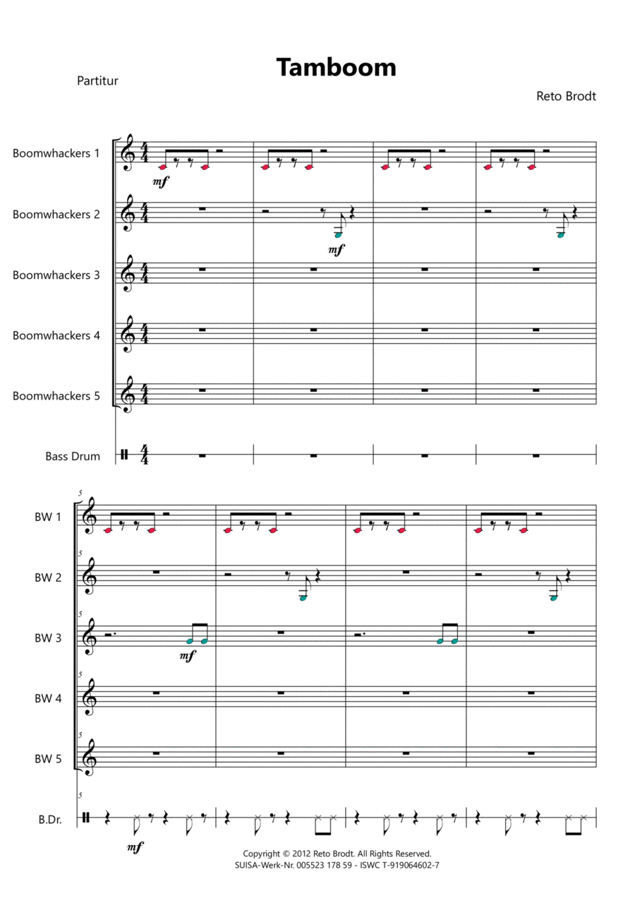 Tamboom Chamber Music scores gallery preview page 1